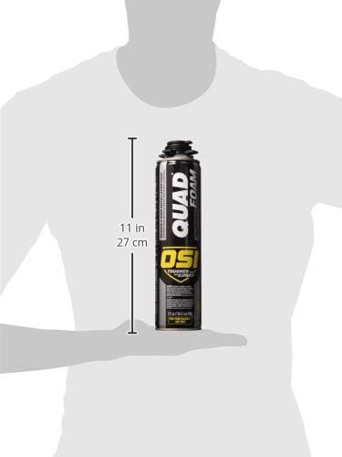 OSI - Henkel Corporation 1866185 Osi Quad Window and Door Sealant, 21.1 Oz Aerosol Can, Foam, Tan