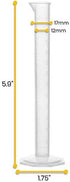EISCO 24PK Graduated Cylinders, 10mL - Class B Tolerance, Polypropylene Plastic, Industrial Quality.