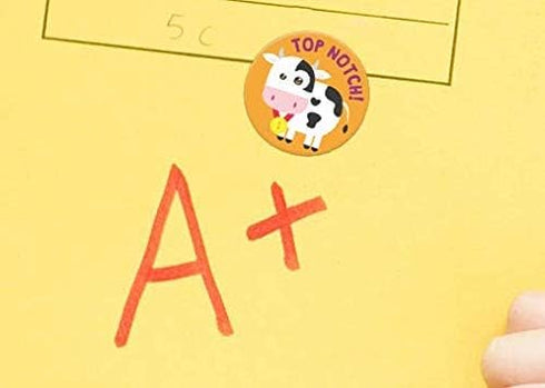 Sweetzer & Orange Teacher Reward Stickers, 1008 in 9 Designs, 1-Inch Motivational Stickers for Kids and Classroom