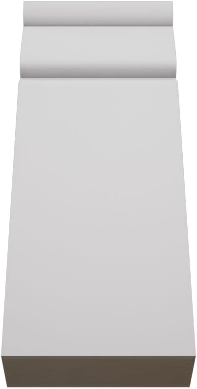 2 1/2"W 6 1/2"H 1"P x x Americraft Solid Paint Grade Wood Traditional Plinth Block, Primed Pine