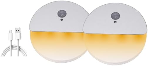 Generic LED Motion Sensor Rechargeable Night Light, 2 - Pack USB Charging Warm