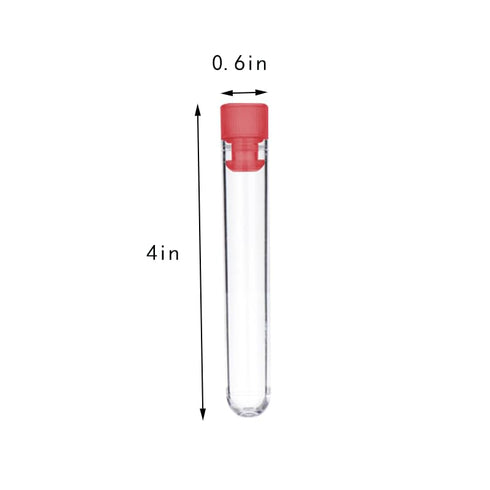 10 Pcs Test Tubes, Clear Plastic Test Tubes with Caps for Scientific Experiments, Candy Beads Sample Storage, Kids Party Supplies, Halloween, Christmas (15 x 100mm)