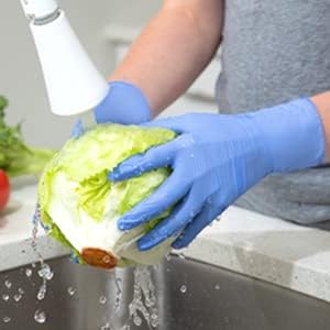 HALYARD AQUASOFT Nitrile Exam Gloves - Non-Sterile, Powder-Free, 3.1 mil, Blue, X-Small, 43932