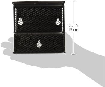 Safco Products 3611BL Onyx Mesh Organizer Tray, Steel Construction, Durable Finish, 5.25"W x 5.25"D
