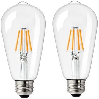 LED Bulbs 3.7-5V 2 Pack,3.7-5V,ST64,E26 for Home, Office2700K 400 Lumen,Suitable for Battery
