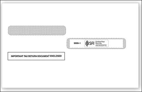 EGP IRS Approved Tax Envelope, 4up Style for W2, 5.75 x 8.75, Quantity 100