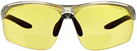 voltX 'Constructor Ultimate' Bifocal Reading Safety Glasses, Clear Frame, Yellow Lens +2.5 Dioptre, Anti Fog Coated