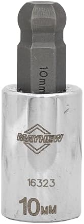 16023 Set, 7-Piece, Mayhew Tools Metric Ball Hex Socket Bit Polished Chrome