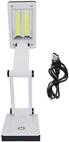 Lizusidtsy Super Bright COB LED Portable Desk Lamp Foldable Press Sensitive Control Battery and USB Powered (No