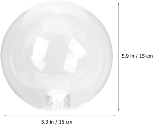 5.90 Inch OSALADI Glass Lampshade Replacement Clear Globe Lamp Cover for Ceiling Table Floor Lamps Easy Install