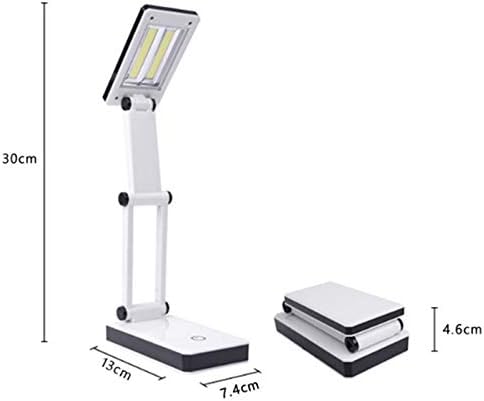 Lizusidtsy Super Bright COB LED Portable Desk Lamp Foldable Press Sensitive Control Battery and USB Powered (No
