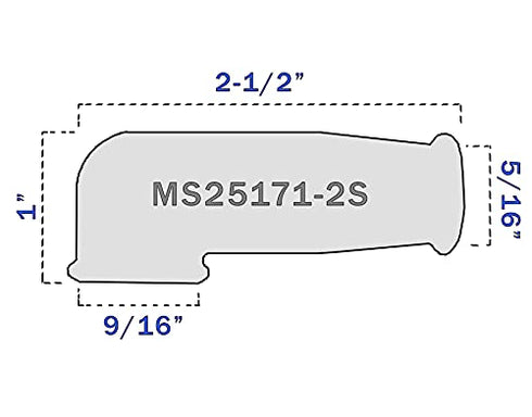 Electrical Terminal Boot 6 Pack, Silicone Rubber 5/16", MS25171-2S.