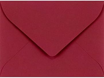 LUXPaper #17 Mini Envelopes, 250 Pack, 80 lb. Garnet for 2 9/16 x 3 9/16 Cards, Burgundy