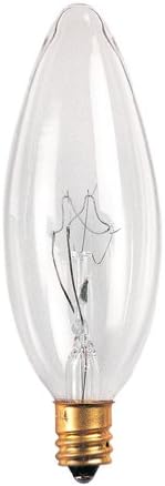Bulbrite B8 (E12) Bulb, 1 Count (Pack 1), Incandescent Candelabra Screw Base Light of Clear