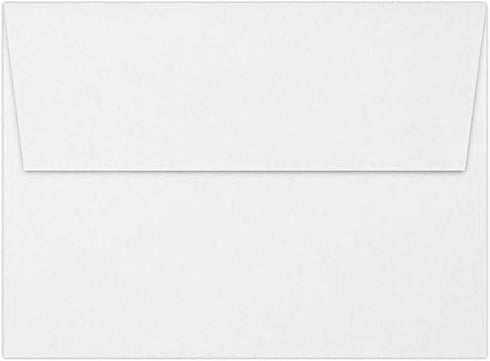 LUXPaper A7 Invitation Envelopes - Peel & Press, 5 1/4" x 7 1/4", Bright White, 80lb. Text, 25 Qty