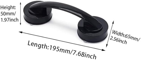 WANLIAN-Powerful Suction Cup Glass Mirror Door Handle, Refrigerator Drawer Bathroom Suction Cup wall handrail, Bathtub