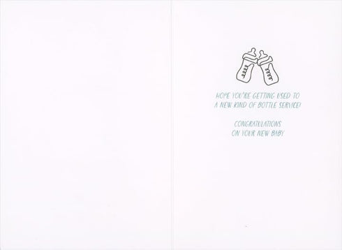 Pictura Funny Congratulations Card for New Baby - Baby Bottle Design