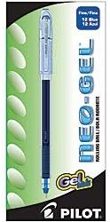 Pilot Neo-Gel Rollerball Pens, Fine Point, 0.7 mm, Clear Barrel, Blue Ink, Pack of 12 by PILOT