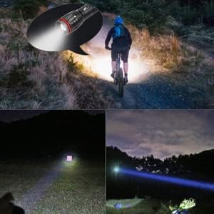 HAUSBELL LED A100 Flashlight Bright, Zoomable Tactical Flashlights with 2000 High Lumens and Five Modes for Emergency