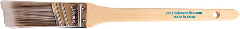 12PK 1 inch Angle Brush Premium Wall/Trim Paint Brush Set for Professional Painters & Home Owners