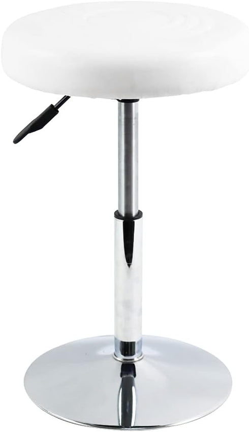 FURWOO Short Round PU Leather Shop Stool Chair Height Adjustable Step Stool Office