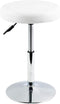 FURWOO Short Round PU Leather Shop Stool Chair Height Adjustable Step Stool Office