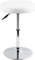 FURWOO Short Round PU Leather Shop Stool Chair Height Adjustable Step Stool Office