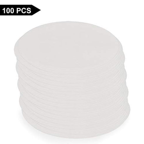 StonyLab 100 Pack Quantitative Filter Paper Circles, 125mm Diameter Cellulose with 20 Micron Particle Retention