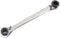 4 in 1 Ratchet Spanner Chrome Vanadium Steel Double Twin Ended Ratchet Wrench 12x13mm-14x15mm Silver
