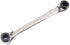 4 in 1 Ratchet Spanner Chrome Vanadium Steel Double Twin Ended Ratchet Wrench 12x13mm-14x15mm Silver