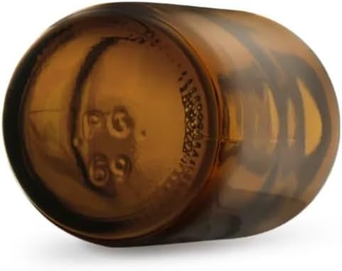 Premium Amber Glass Boston Round Bottles, 1/2 oz (15ml) Capacity, 5-Pack with Leak-Proof Caps
