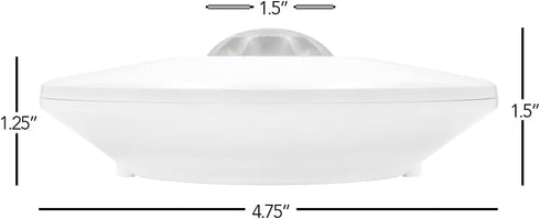 Maxxima 360 120V 10ft, Closets Ceiling Mount Degree PIR Occupancy Sensor - Hard-Wired Motion Sensor, LED Compatible