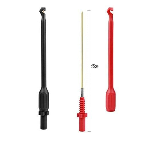 ZB-T12S Automotive Wire Piercing Probe, Wire Piercing Clip Puncture Wire Back Probe Pins Red Black 160 * 16mm