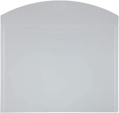 JAM PAPER Plastic Envelopes with Tuck Flap Closure, Letter Booklet, 8 7/8 x 12, Clear, 12/Pack