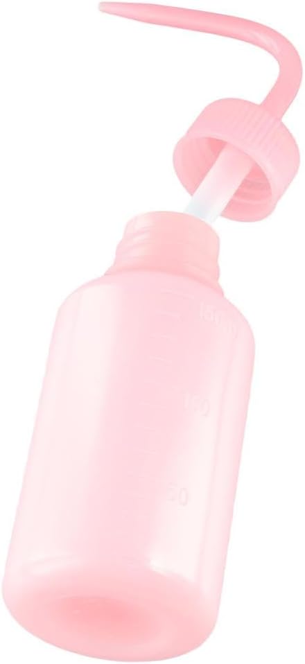 2Pcs 150ml Tattoo Bottle, 5oz Plastic Wash Bottles, Lab Squeeze Bottle for Watering Irrigation (Pink)