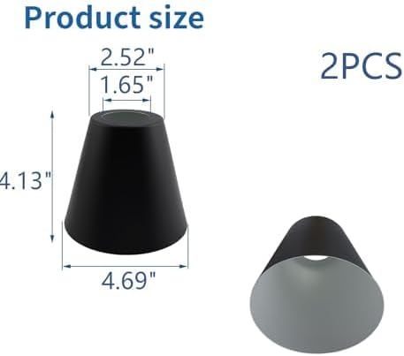2PCS E27 Bulb 4.13" MY MIRONEY Black Barrel Metal Lampshade Hardware Industrial Pendant Light Shade Vintage Chandelier