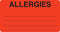 Tabbies Allergy Labels - Allergies, Fluorescent Red, 3-1/4"W x 1-3/4"H, 250 Labels/Roll for Patient Files