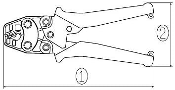 PLESIU AK-2MA Lobster Crimping Tool Terminal Crimper Powerful Strength Easy Grip Cutter Professional Plier