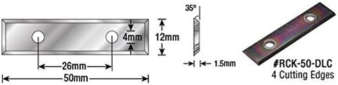 Amana Tool RCK-70-DLC | Solid Carbide 4 Cutting Edges Diamond-Like Carbon (DLC) Coated Insert