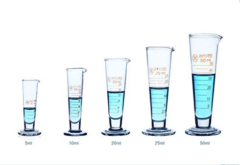 Professional Lab Graduated Measuring Cup, 500ml Wide Mouth Glass Conical Beaker, Heat Resistant Borosilicate