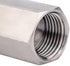 2pcs Stainless Steel Pipe Fittings, 3/8 NPT Female Straight Hex Coupler for Air, Liquid, Hydraulic Fitting