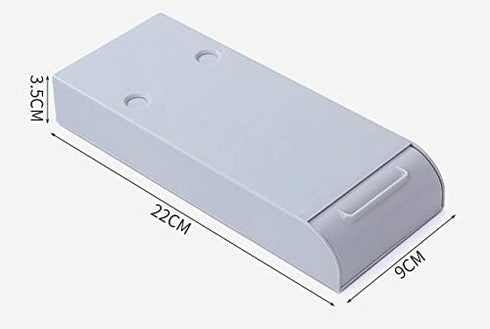 MAOYE Drawer Pencil Tray, Self-Adhesive Pop-Up Hidden Organizer, Paste Drawer-Type Storage Pen Box (White)