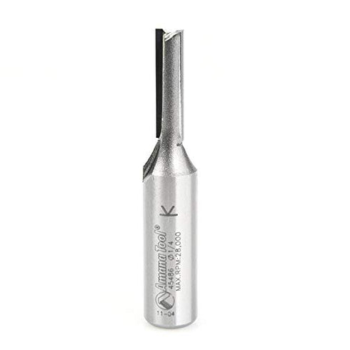 Amana Tool Carbide Tipped Straight Plunge, 1/4 Dia x 1", 2 Shank, Model 45486