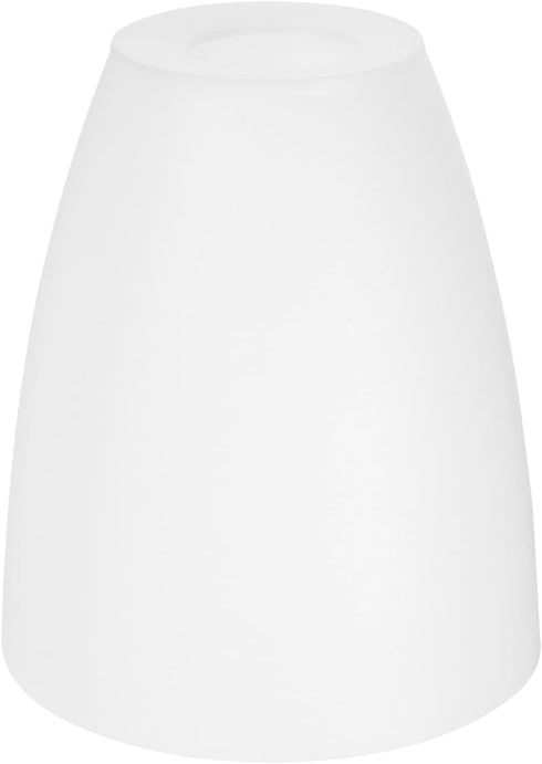 White Plastic Lamp Shade Replacement - Flat Top Hard Hat Style Light
