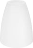 White Plastic Lamp Shade Replacement - Flat Top Hard Hat Style Light