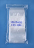 Plymor 3" x 5" Reclosable Plastic Bags, 2 Mil, Pack of 500