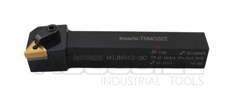 Accusize Industrial Tools 3/4'' by 5'' Lathe Tool Holder, MtTJNR 12-3c with TNMG33 Insert, Right Hand