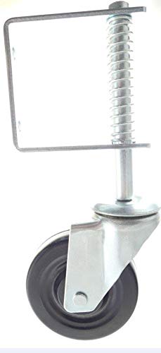 Tech Team #00716 4-Inch Spring Loaded Gate Caster, 125 Pound Capacity, Fence Hardware