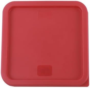 CAC China F Q-68CV-R Square Red Cover for Food Storage Container 6
