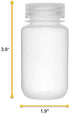 EISCO 12PK Reagent Bottles, 125ml Wide Mouth with Screw Cap, Polypropylene, Translucent